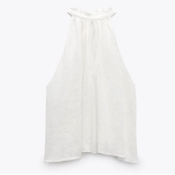 Zara Frayed Linen Top - Picture 4 of 9